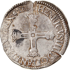 Moneda, Francia, Henri IV, 1/4 Ecu, 1601, Saint Lô, BC+, Plata, Duplessy:1230