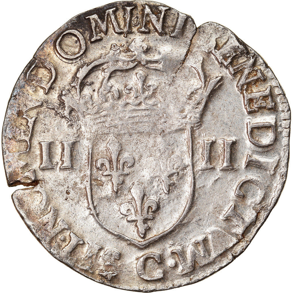 Moneda, Francia, Henri IV, 1/4 Ecu, 1601, Saint Lô, BC+, Plata, Duplessy:1230
