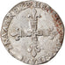 Moeda, França, Henri IV, 1/4 Ecu, 1595, Morlaas, VF(30-35), Prata