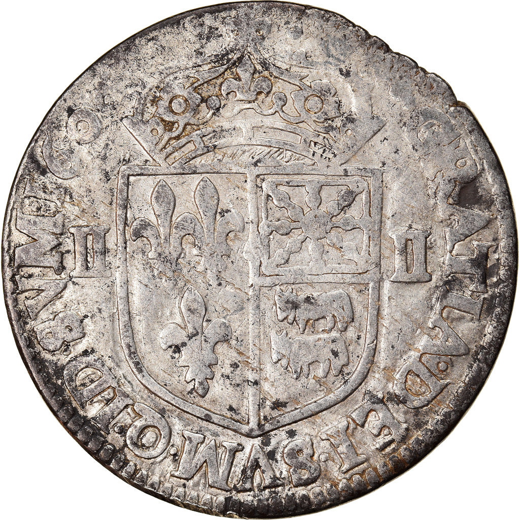 Moeda, França, Henri IV, 1/4 Ecu, 1606, Morlaas, VF(30-35), Prata