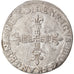 Moneda, Francia, Henri IV, 1/4 Ecu, 1607, Morlaas, BC+, Plata, Duplessy:1240