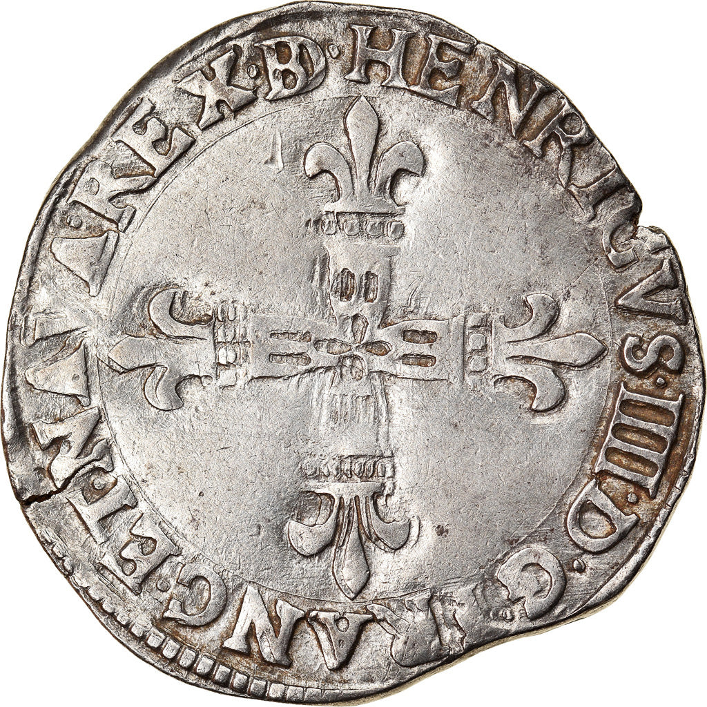 Monnaie, France, Henri IV, 1/4 Ecu, 1609, Morlaas, TTB, Argent, Duplessy:1240