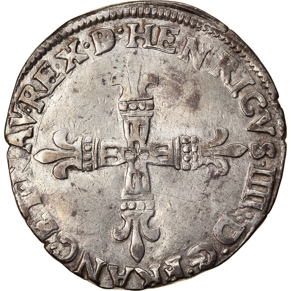 Moneta, Francja, Henri IV, 1/4 Ecu, 1604, Morlaas, EF(40-45), Srebro