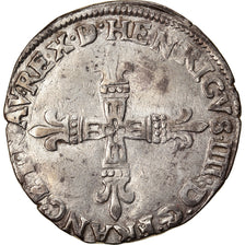 Moneta, Francja, Henri IV, 1/4 Ecu, 1604, Morlaas, EF(40-45), Srebro