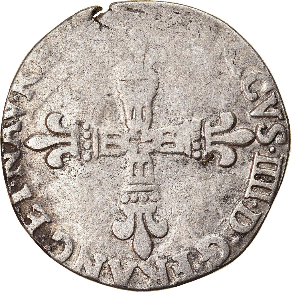 Moneta, Francia, Henri IV, 1/4 Ecu, 1604, Morlaas, MB+, Argento, Duplessy:1240
