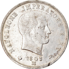 Monnaie, KINGDOM OF NAPOLEON, Napoleon I, 5 Lire, 1808, Milan, TTB+