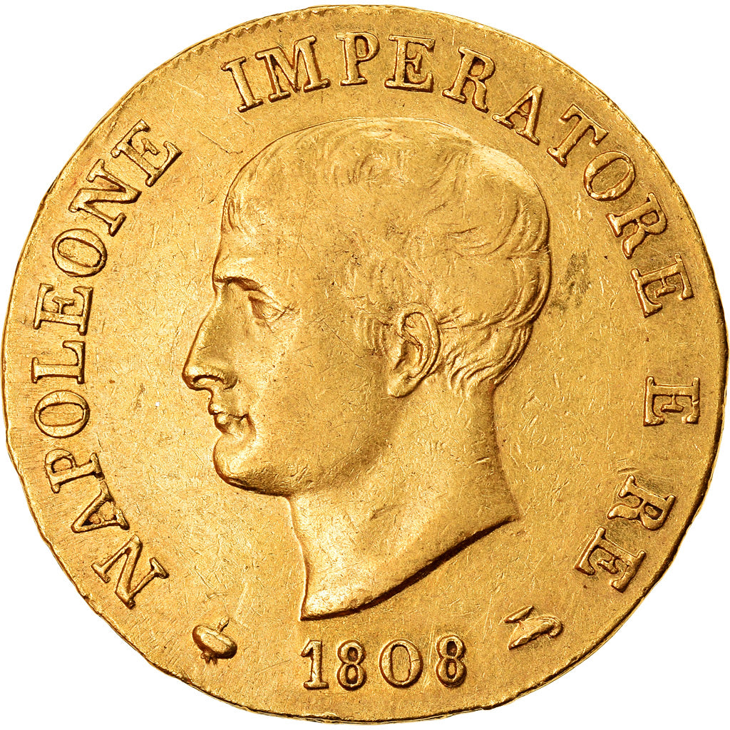 Münze, Italien Staaten, 40 Lire, 1808, Milan, SS+, Gold, Gadoury:IT31