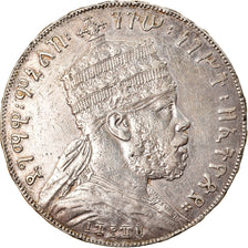 Moneda, Etiopía, Menelik II, Birr, 1899, Paris, MBC+, Plata, KM:19