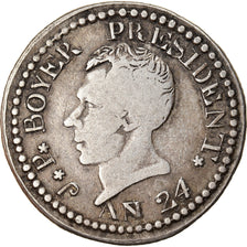 Coin, Haiti, 25 Centimes, 1827, VF(30-35), Silver, KM:18.1