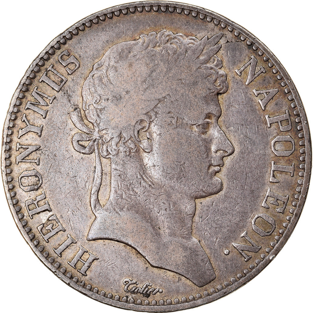 Coin, German States, WESTPHALIA, Jerome, 5 Franken, 1809, Cassel, VF(30-35)
