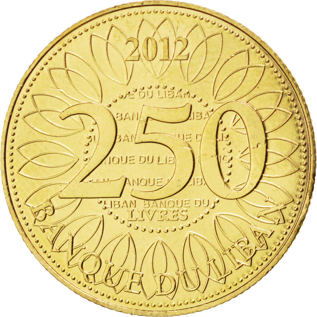 Liban, 250 Livres 2012, KM 36