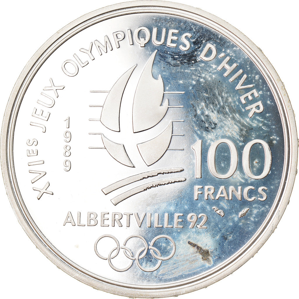 Moeda, França, 100 Francs, 1989, Proof, MS(65-70), Prata, KM:972, Gadoury:C3