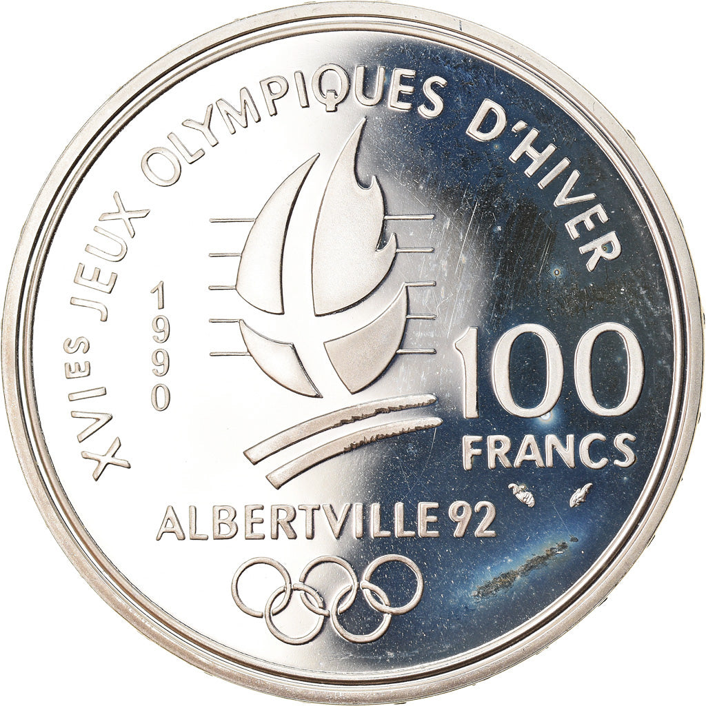 Munten, Frankrijk, 100 Francs, 1990, Proof, FDC, Zilver, KM:981, Gadoury:C9