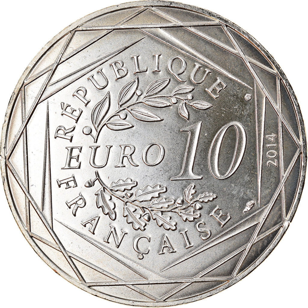 France, Sempé - Egalité, 10 Euro, 2014, MS(65-70), Silver