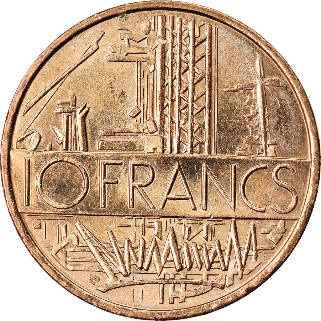 Coin, France, Mathieu, 10 Francs, 1987, AU(55-58), Nickel-brass, KM:940
