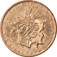 Coin, France, Mathieu, 10 Francs, 1987, MS(65-70), Nickel-brass, KM:940