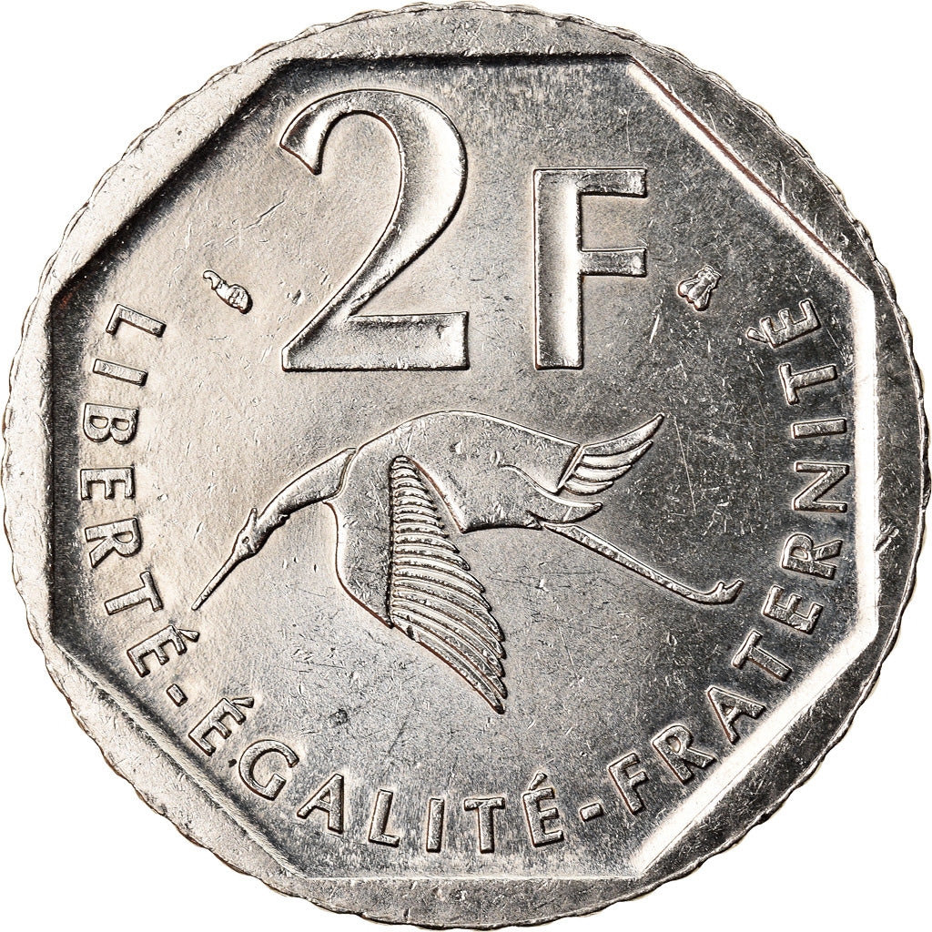 Coin, France, Guynemer, 2 Francs, 1997, AU(55-58), Nickel, KM:1187, Gadoury:550