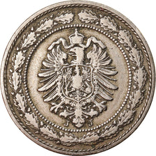 Moneda, ALEMANIA - IMPERIO, Wilhelm I, 20 Pfennig, 1887, Hamburg, MBC, Cobre -