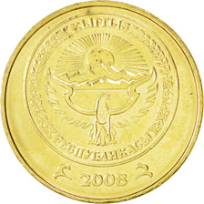 Kirghizistan, 50 Tiyin, 2008, SPL, Acciaio placcato ottone, KM:13