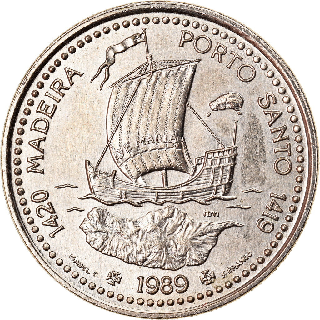 Coin, Portugal, 100 Escudos, 1989, MS(63), Copper-nickel, KM:647