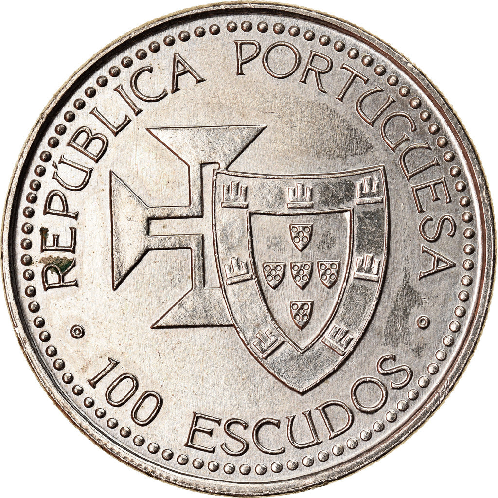 Coin, Portugal, 100 Escudos, 1989, MS(63), Copper-nickel, KM:647