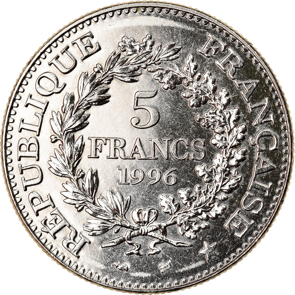 Coin, France, Hercule, 5 Francs, 1996, Paris, MS(60-62), Nickel, KM:1155