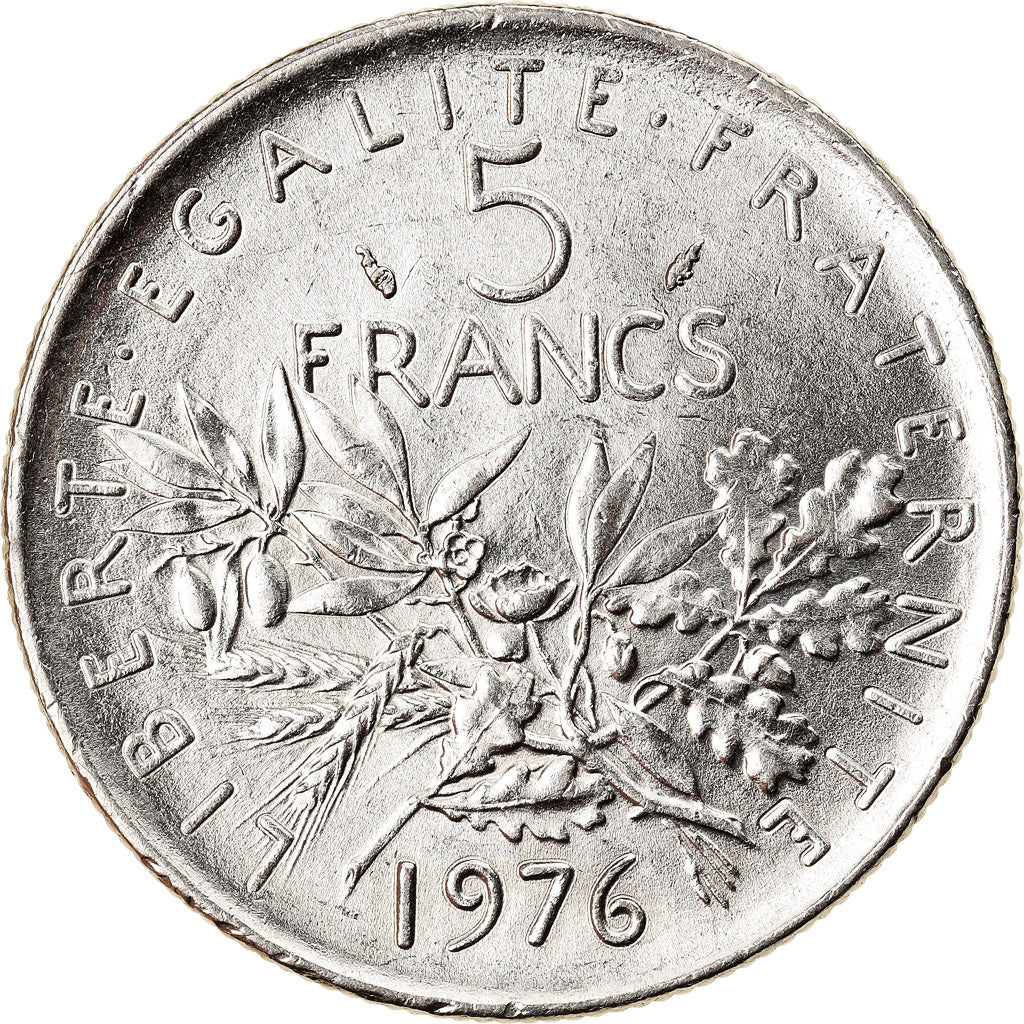 Monnaie, France, Semeuse, 5 Francs, 1976, Paris, SUP+, Nickel Clad