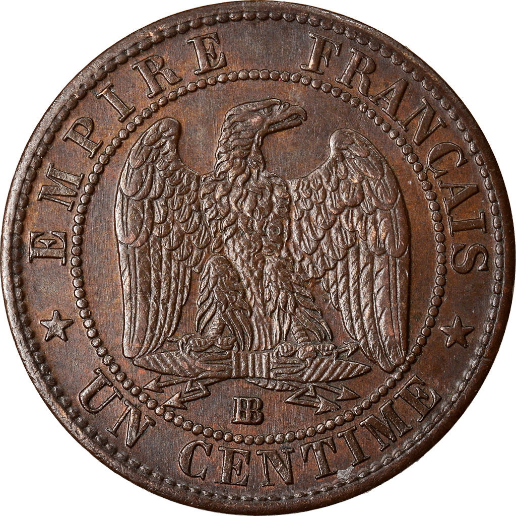 Coin, France, Napoleon III, Centime, 1862, Strasbourg, AU(55-58)