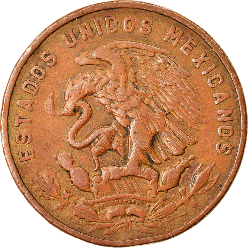 Coin, Mexico, 20 Centavos, 1956, Mexico City, EF(40-45), Bronze, KM:440