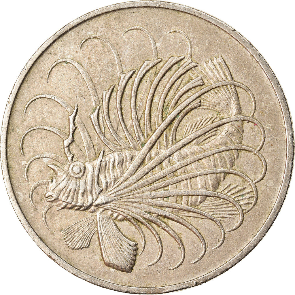 Moneta, Singapur, 5 Cents, 1967, British Royal Mint, EF(40-45), Aluminium-Brąz