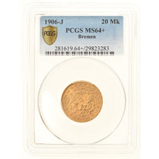 Coin, German States, BREMEN, 20 Mark, 1906, Hamburg, MS(64), Gold, KM:252