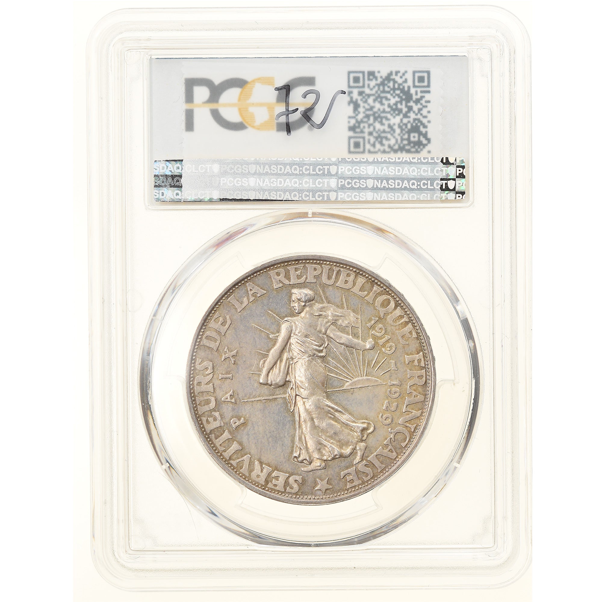 Moneda, Francia, CLEMENCEAU-POINCARE-BRIAND, 20 Francs, 1929, PCGS, SP64, SC+