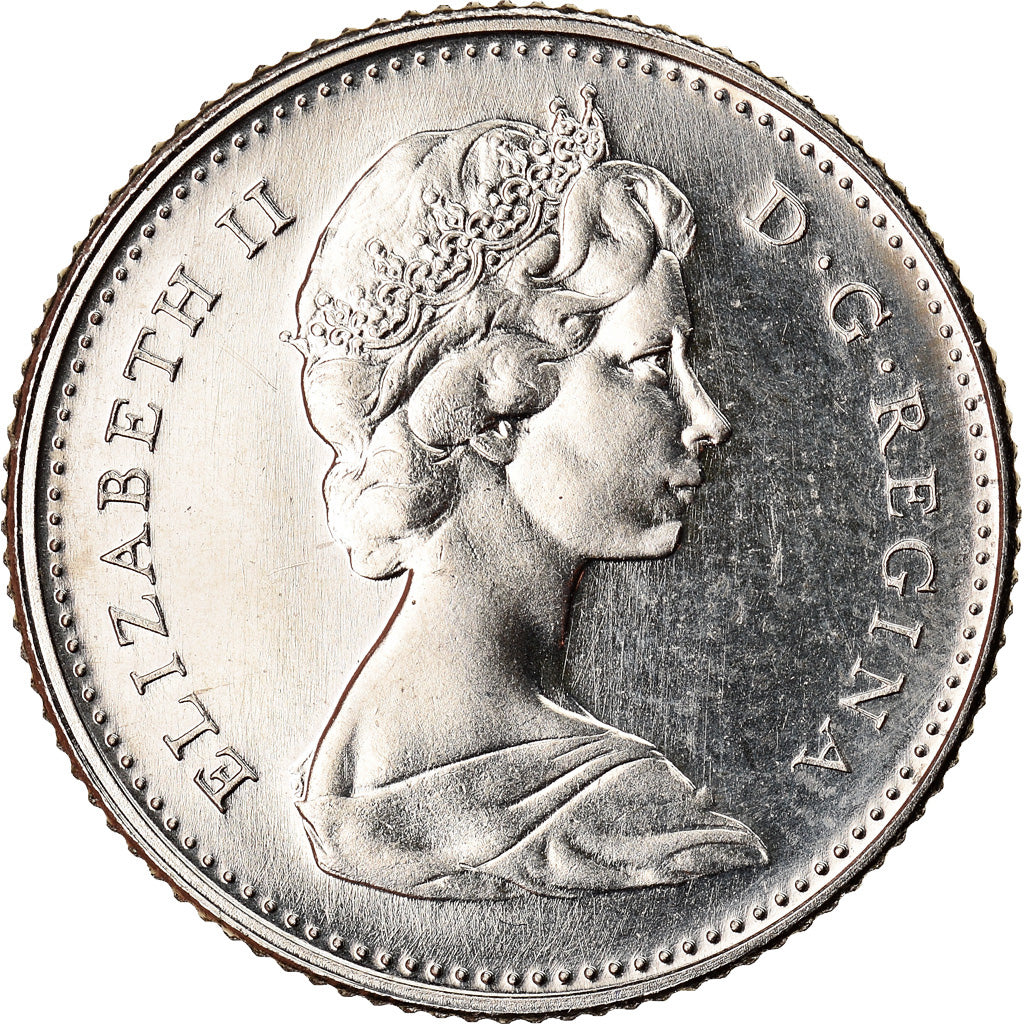 Coin, Canada, Elizabeth II, 10 Cents, 1968, Ottawa, MS(63), Nickel