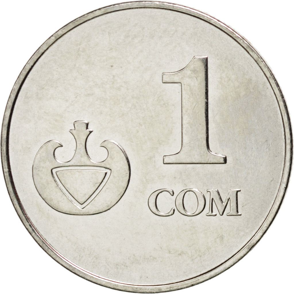 Coin, KYRGYZSTAN, Som, 2008, MS(63), Nickel plated steel, KM:14