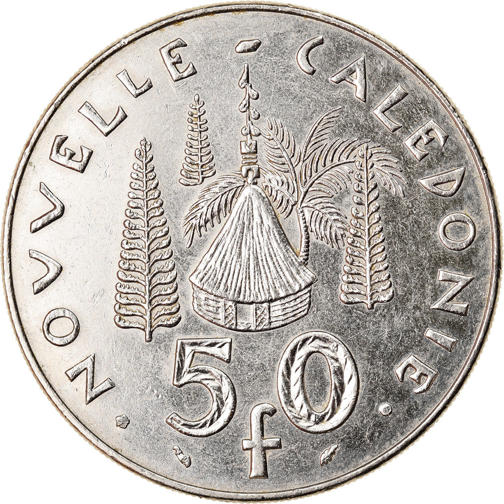 Coin, New Caledonia, 50 Francs, 1983, Paris, AU(55-58), Nickel, KM:13