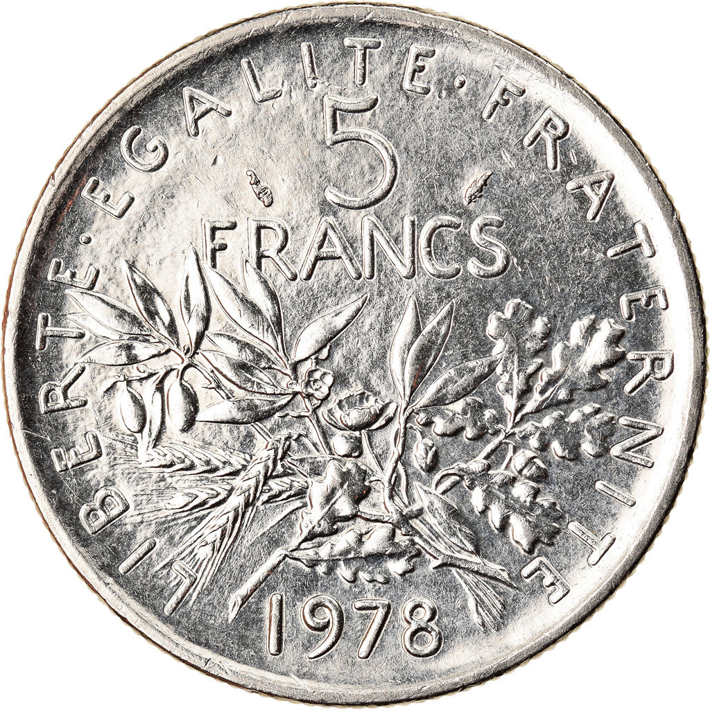 Münze, Frankreich, Semeuse, 5 Francs, 1978, Paris, VZ+, Nickel Clad