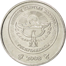 Coin, KYRGYZSTAN, Som, 2008, MS(63), Nickel plated steel, KM:14