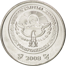 Coin, KYRGYZSTAN, Som, 2008, MS(63), Nickel plated steel, KM:14