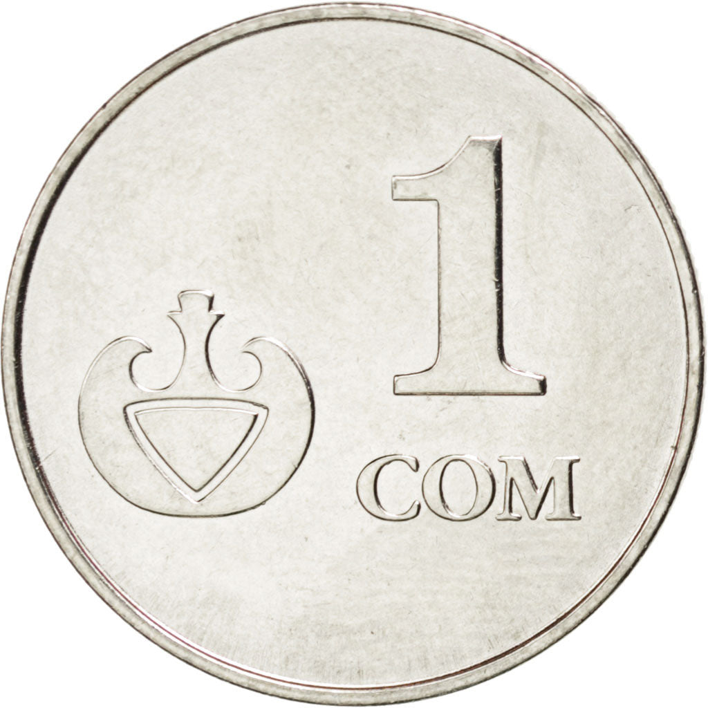 Coin, KYRGYZSTAN, Som, 2008, MS(63), Nickel plated steel, KM:14