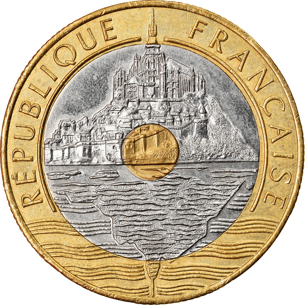 Monnaie, France, Mont Saint Michel, 20 Francs, 1992, SUP+, Tri-Metallic