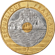 Monnaie, France, Mont Saint Michel, 20 Francs, 1992, SUP+, Tri-Metallic