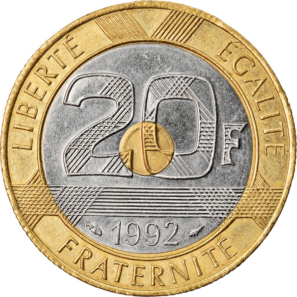Monnaie, France, Mont Saint Michel, 20 Francs, 1992, SUP+, Tri-Metallic