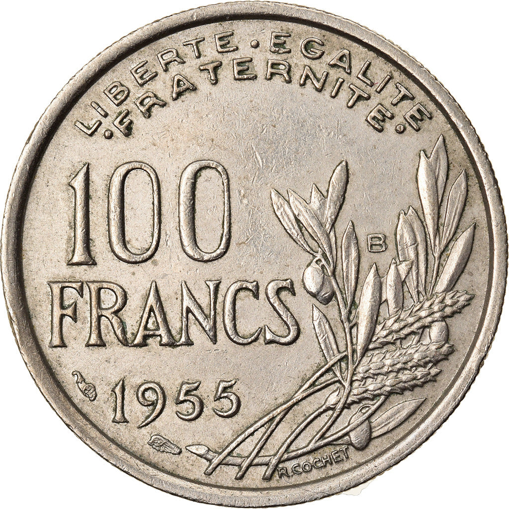 Coin, France, Cochet, 100 Francs, 1955, Beaumont - Le Roger, AU(55-58)