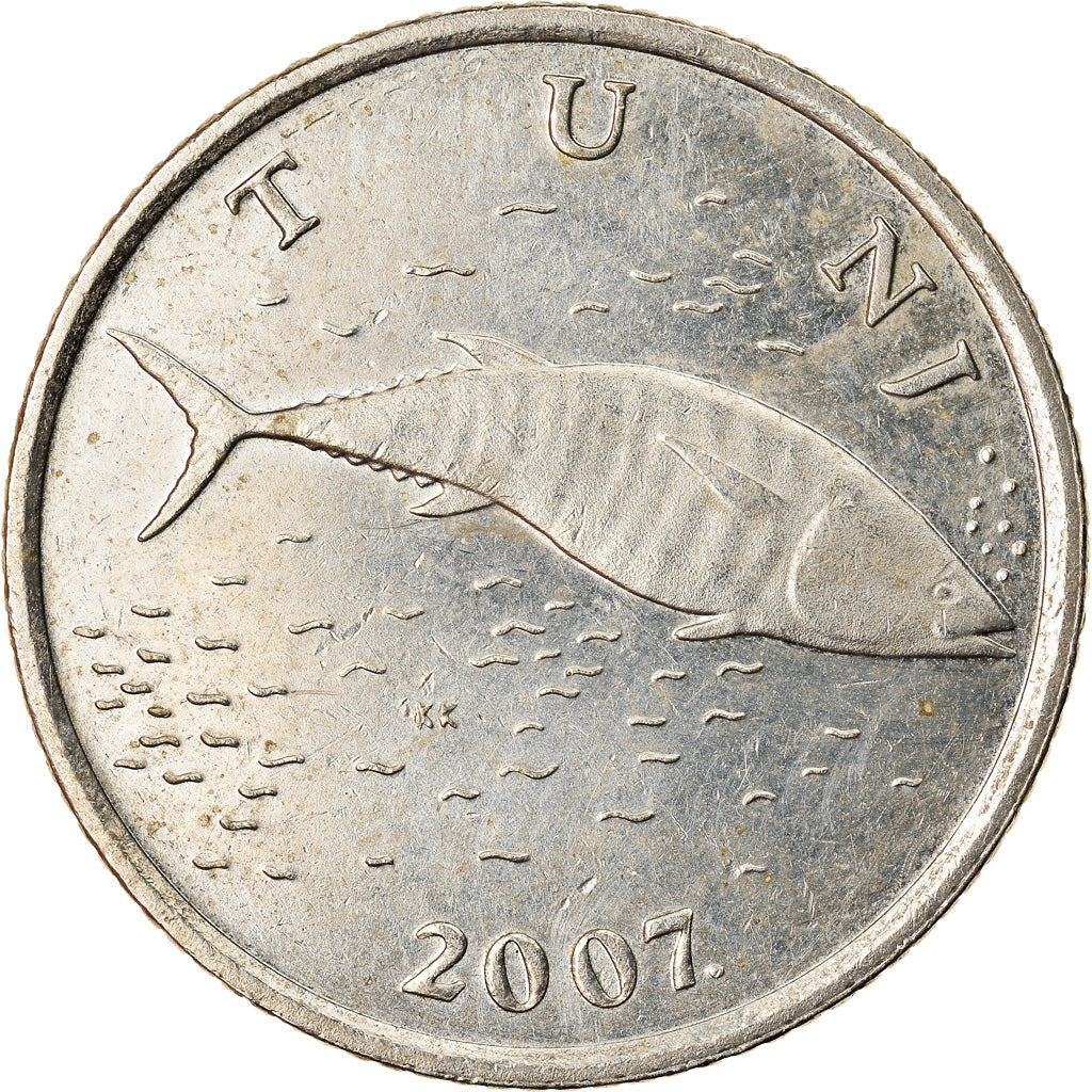 Coin, Croatia, 2 Kune, 2007, AU(55-58), Copper-Nickel-Zinc, KM:21