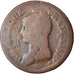 Moneta, Francia, Dupré, Decime, 1799, Metz, B+, Bronzo, KM:644.2, Gadoury:187a