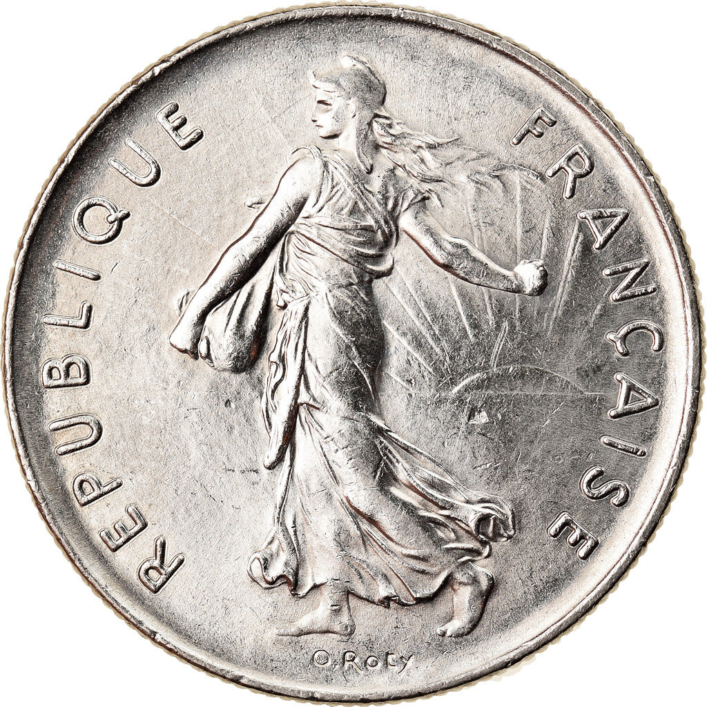 Coin, France, Semeuse, 5 Francs, 1976, Paris, MS(60-62), Nickel Clad