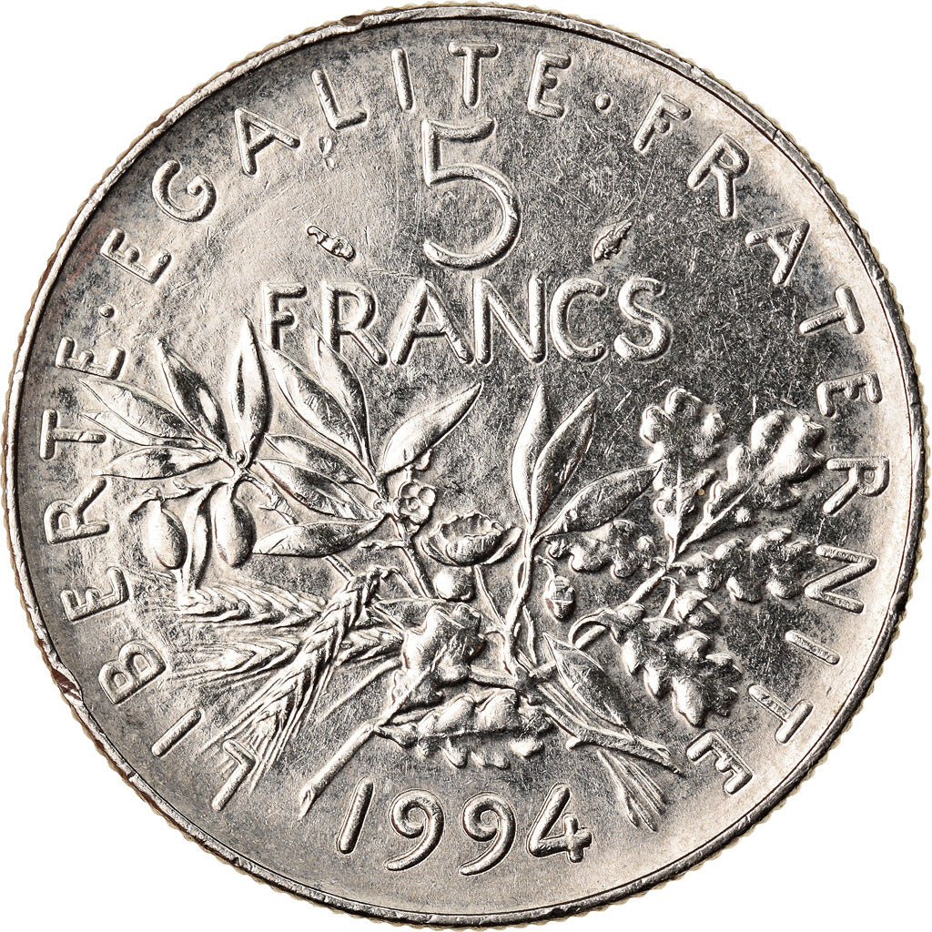 Coin, France, Semeuse, 5 Francs, 1994, Paris, MS(60-62), Nickel Clad