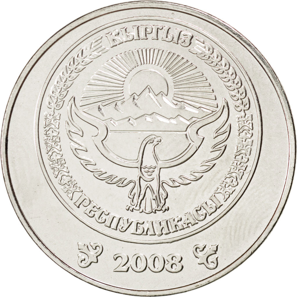 Monnaie, KYRGYZSTAN, 3 Som, 2008, SPL, Nickel plated steel, KM:15