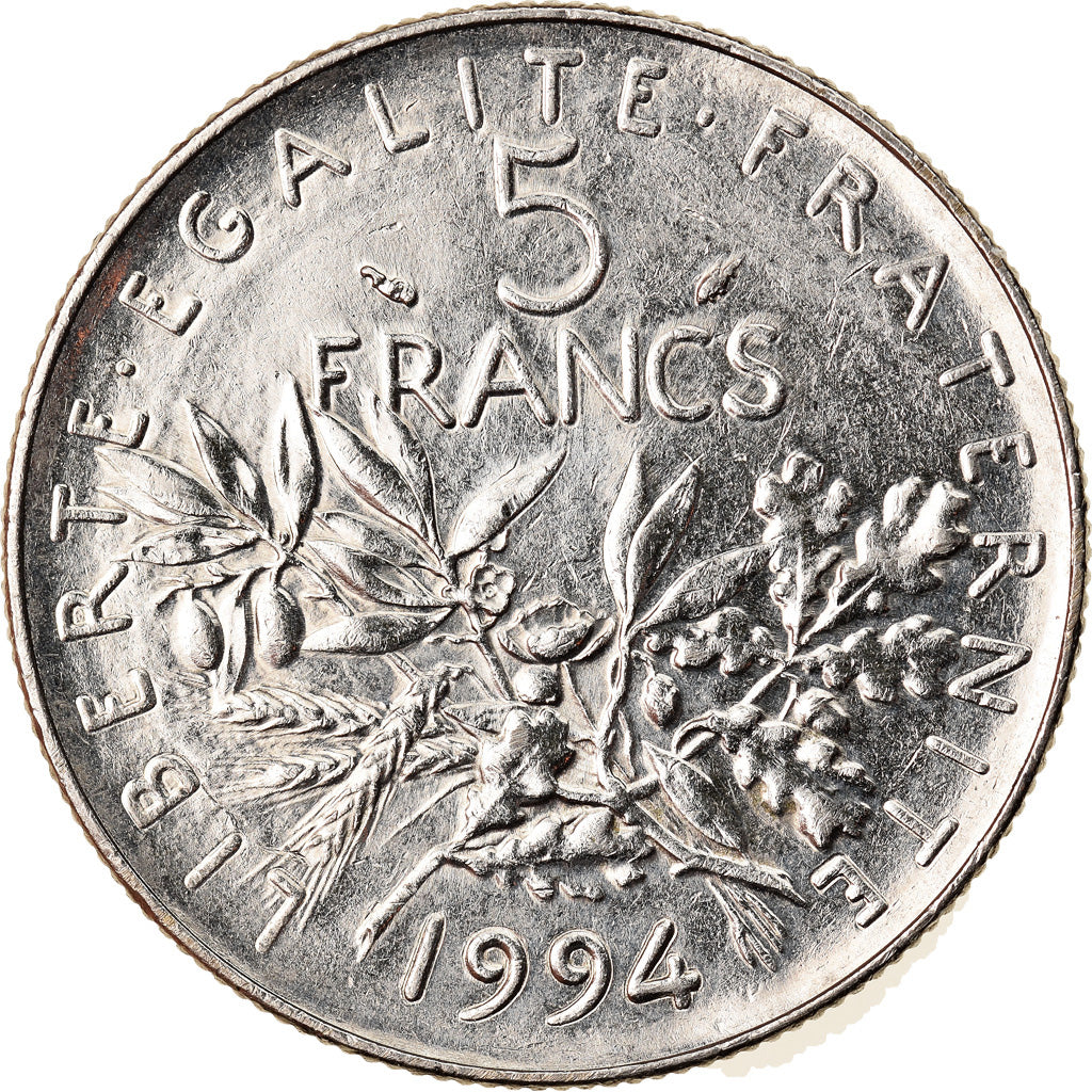 Coin, France, Semeuse, 5 Francs, 1994, Paris, MS(60-62), Nickel Clad