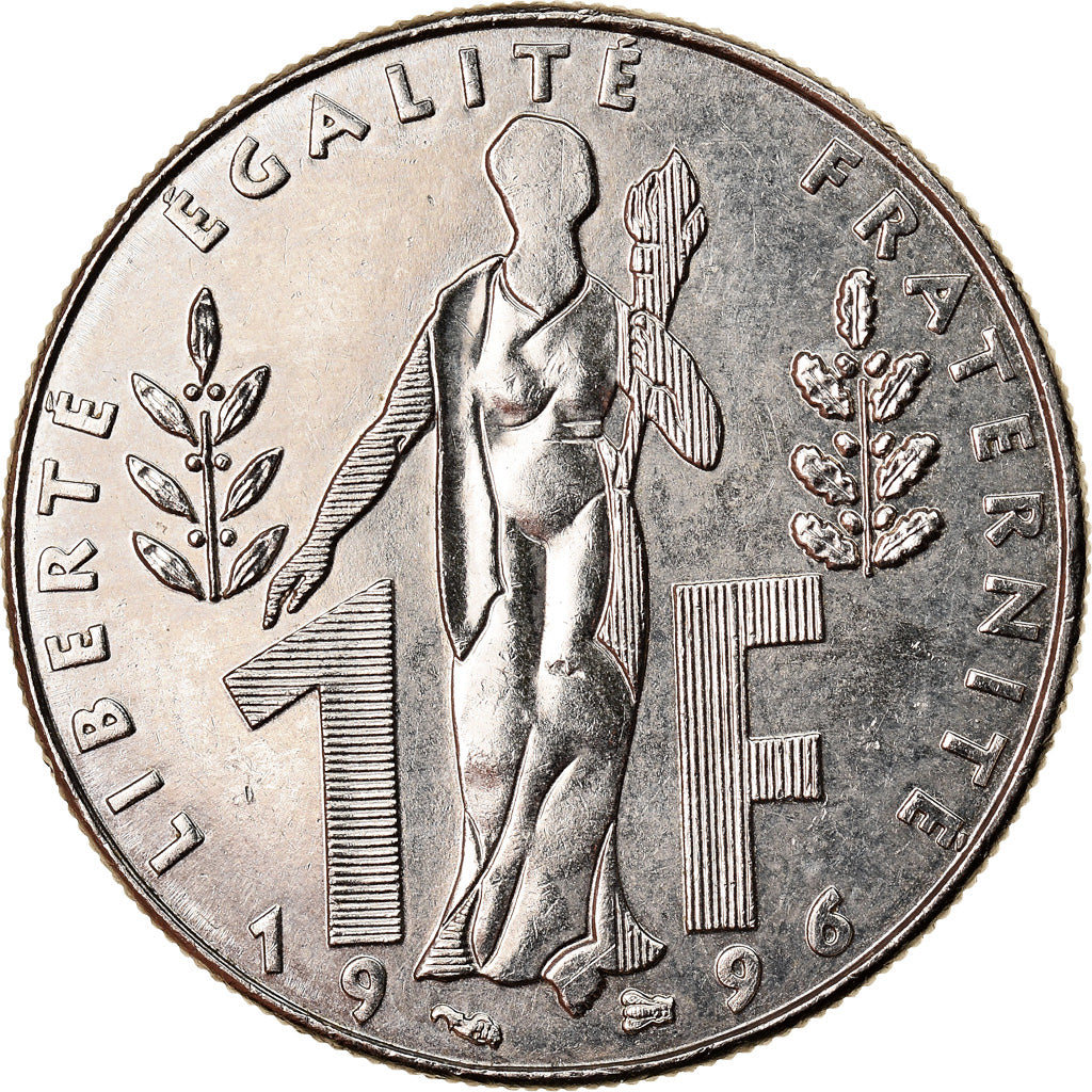 Coin, France, Jacques Rueff, Franc, 1996, MS(60-62), Nickel, KM:1160